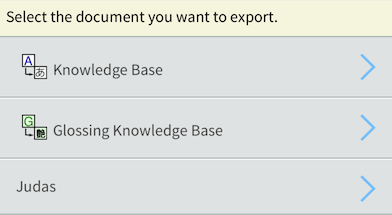 Export select document