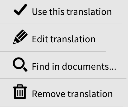 Translation Actions